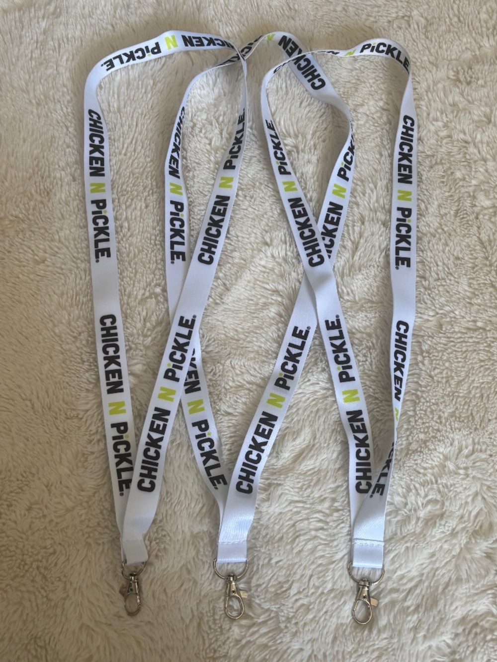 Chicken N Pickle Ball Lanyards Lot Bundle of 3